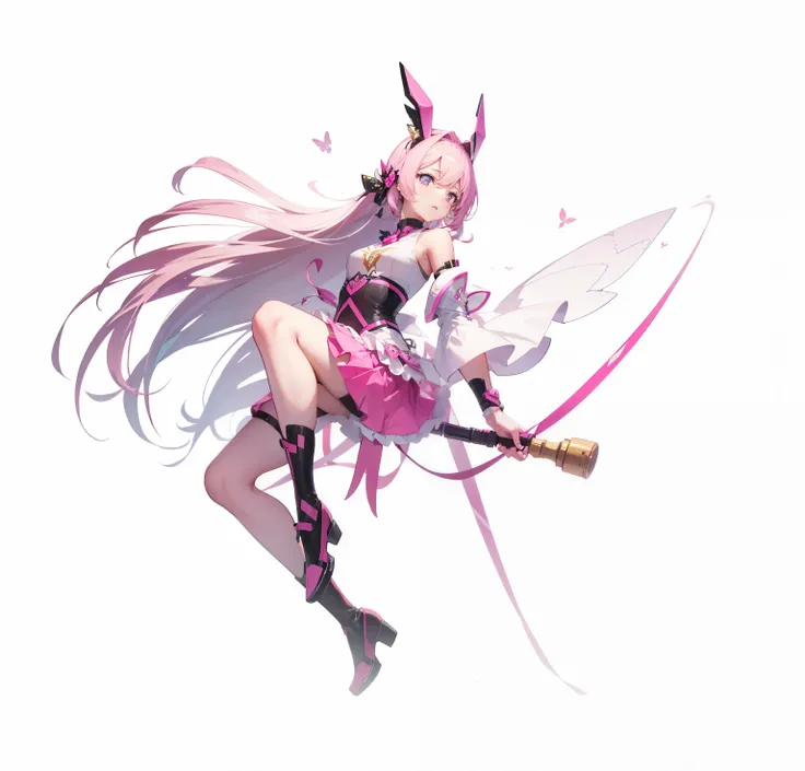 Pink two-dimensional beautiful girl