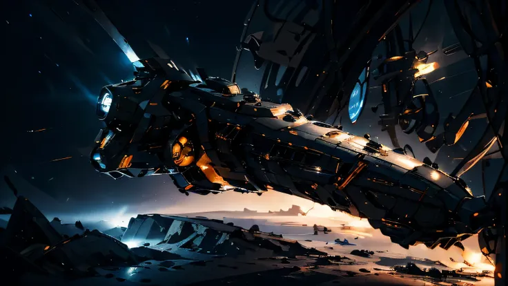 Design a background image,Spaceship as the main body,Incorporating innovative icons、Circuit Diagram、Technology equipment and space exploration elements。Bright and modern colours,Emphasize a sense of technology,Such as blue、Purple and silver。Adding abstract...