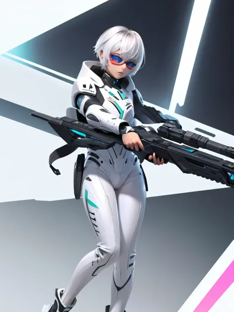 Designation: ARX-7

Appearance: ARX-7 features a sleek, all-white exoskeleton with minimalist, futuristic aesthetics.

Attire: Clad in a minimalist white gaming jersey with subtle LED patterns, matched with white tactical pants. Feet adorned in high-tech w...