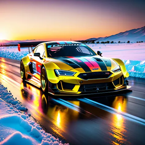 epic sunset spacious sunrise racing car exploration! start racer goal auto_racing_circuit race_track deep path equirectangular c...