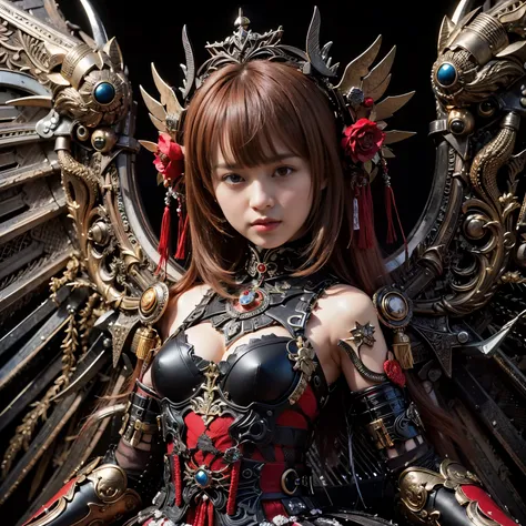 (best quality,4k,8k,highres,masterpiece:1.2), ultra-detailed, (realistic, photorealistic, photo-realistic:1.37), samurai armor, traditional Japanese sword, beautiful girl, kawaii, ponytail, super detailed, hyper-realistic texture, realistic, lifelike photo...