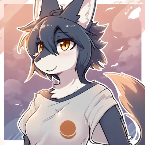 top quality, best quality, rzminjourney, vector-art, High-quality illustrations, masterpiece)(kemono, furry anthro)logo mark, round, T-shirt design,