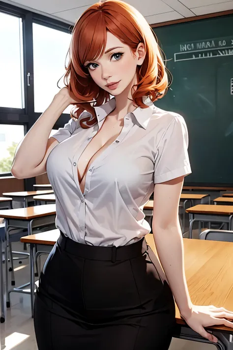 christina hendricks as a sexy school teacher