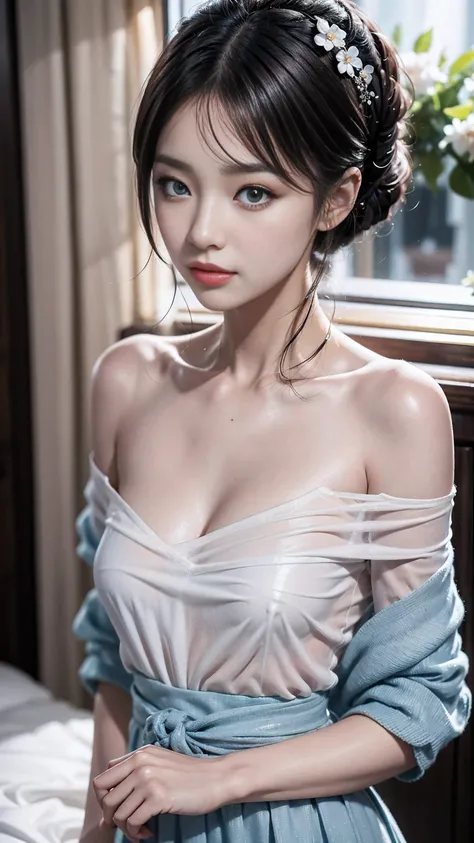 fashion trendy beautiful and charming woman, gentle and charming chinese beautiful woman, delicate and sexy collarbone, charming...