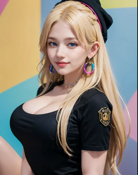 1girl, (Blue eyes), (smiling :1.2), (Sana Minatozaki), wide hips, Big tits :1.2, big ass, (Best Quality, 8k, Masterpiece: 1.3), Clear Focus: 1.2, Perfect Body Beauty: 1.4, Highly detailed face and skin texture, detailed eyes, double eyelids, (blonde long s...