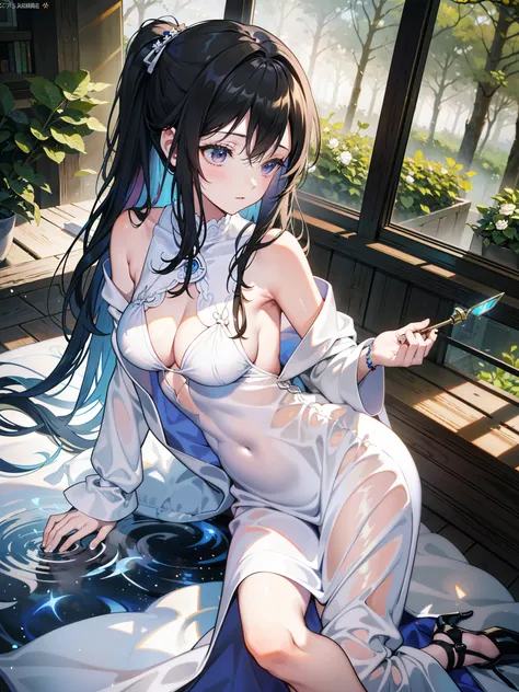 In the outside scenery、Perfect busty MILF walking in the sunshine。She walks gracefully、Attracts the attention of the surroundings。on the other hand、Inside the house, sunlight filters through the windows.、There is a figure of a person sleeping on a bed.。Tha...