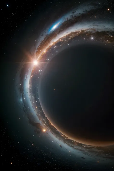 crie uma imagem realista, tema infinito, around, universo, multiverso