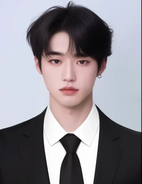 arafed man in a suit and tie posing for a picture, jung jaehyun, kim doyoung, yanjun chengt, headshot profile picture, a handsome man，black short hair, cai xukun, jinyoung shin, inspired by Yanjun Cheng, hyung tae, bladee from drain gang, inspired by Bian ...