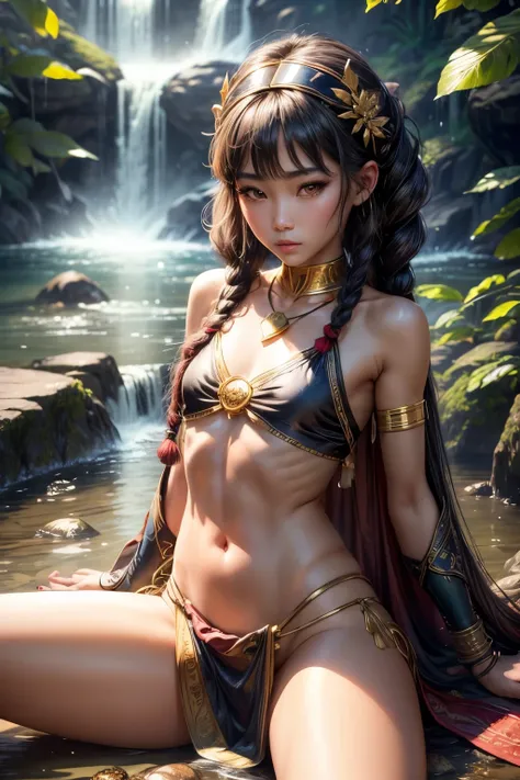 ((small chest:1.4)), beautiful Asian woman, (original, soft lighting:1.2), (realistic:1.3) (mixed Korean), beautiful girl with beautiful details, extremely detailed eyes and face, eyes with beautiful details, absurd, incredibly absurd, huge file size, ultr...