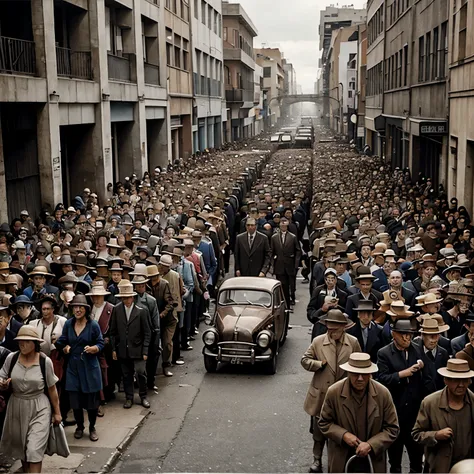 The great Depression
*Imagen*: Multitudes desempleadas en las calles, closed factories. Imagen tipo comic 