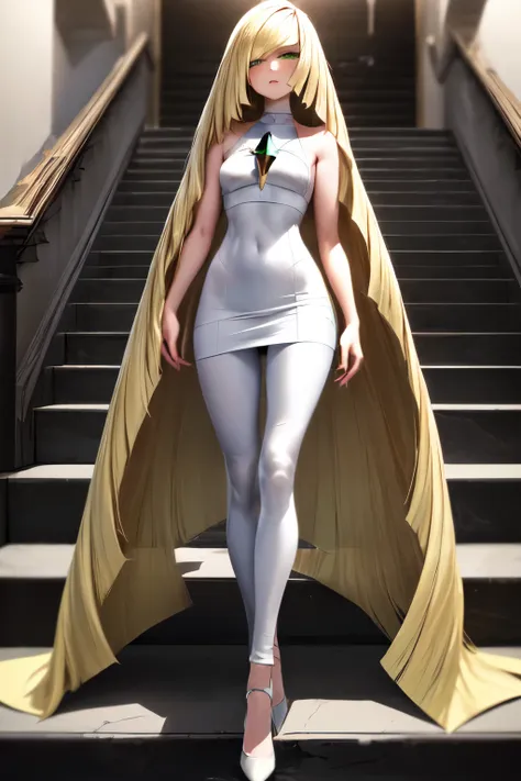 ((best quality)), ((highly detailed)), masterpiece, absurdres, (detailed eyes, deep eyes), (1girl), full body shot, lusamine, bl...