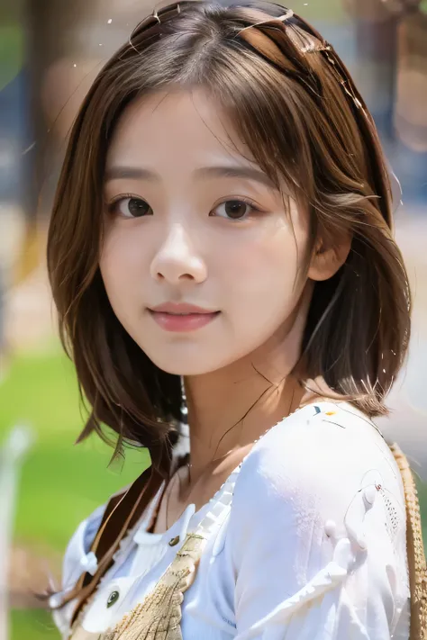 (masterpiece:1.3), (8K, realistic, Raw photo, highest quality: 1.4), front，japanese woman，beautiful face, (realistic face), (light brown hair, short hair:1.3), Cute hairstyles, realistic eyes, beautiful eyes, beautiful eyes, (realistic skin), beautiful ski...