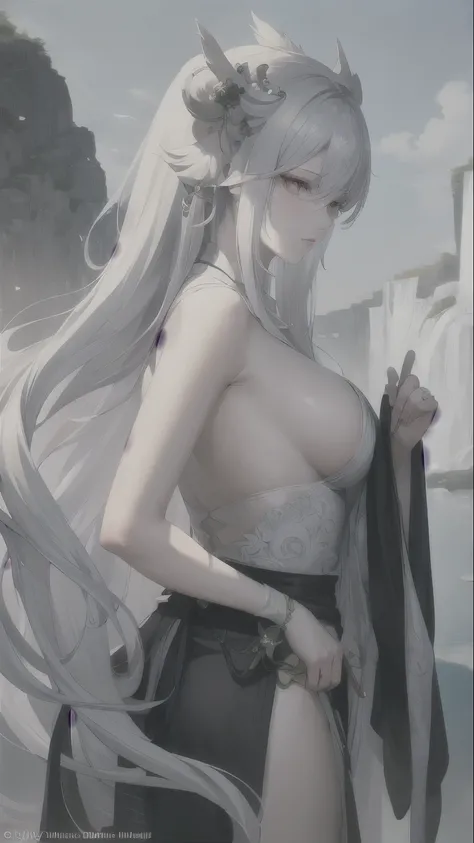 a white hair、Close-up of woman wearing white mask, beautiful legs，Chivalrous style，beautiful figure painting, guweiz, guweiz style artwork, White-haired God, author：Yang Jie, Epic and beautiful character art, Stunning character art, author：Fan Qi, by Wuzhu...