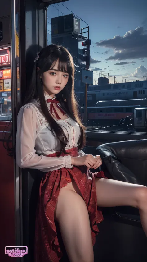 magenta tint、vibrant with colors、((tmasterpiece)))、(((quality)))、((ultra - detailed))、(Surreal)、(black transparent, lace panties),(Very detailed CG illustration)、offcial art、CD cover、It will be、midsummer、The glorious 1980s、1 Sister,ssmile、cochetti gorgeous...