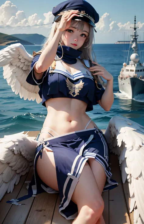 Greek warships、Angel white wings