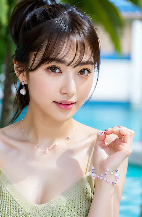 (highest quality, 4k, masterpiece :1.3), 
sharp focus, shallow depth of field, Bright colors, professional level, 
20-year-old, 1 person, (Half Japanese and German woman）, The face of a famous Japanese actress, 
Supple body :1.3, model body shape:1.5, perf...