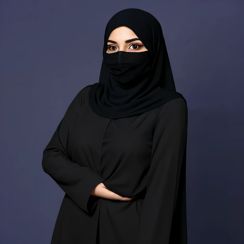 A hot woman wearing burka