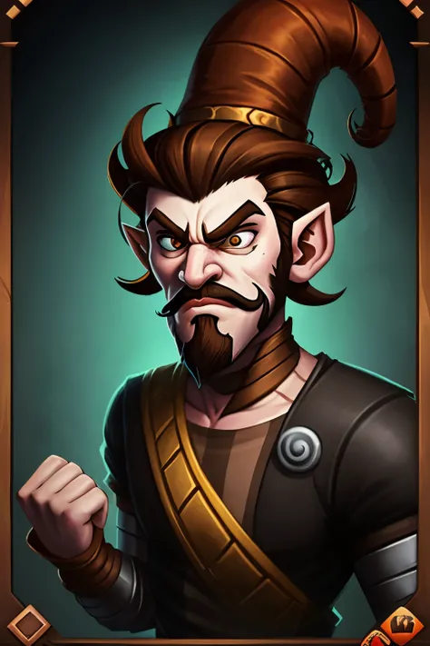 mago animado de caricatura para tarjeta de personaje de juego de mesa sin nombre de personaje , personaje tipo kingdom rush