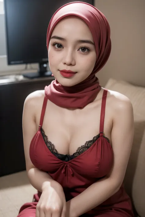 (Wearing Lingerie Top Suspender), (((HIJAB MALAY GIRL))), masutepiece, High quality, UHD 32K, Realistic face, Realistic skin feeling , A Japanese Lady, 8 years old, , Very cute and baby-like face, (((FLAT CHEST))), (MATRIX WORLD), ((look In front at the c...