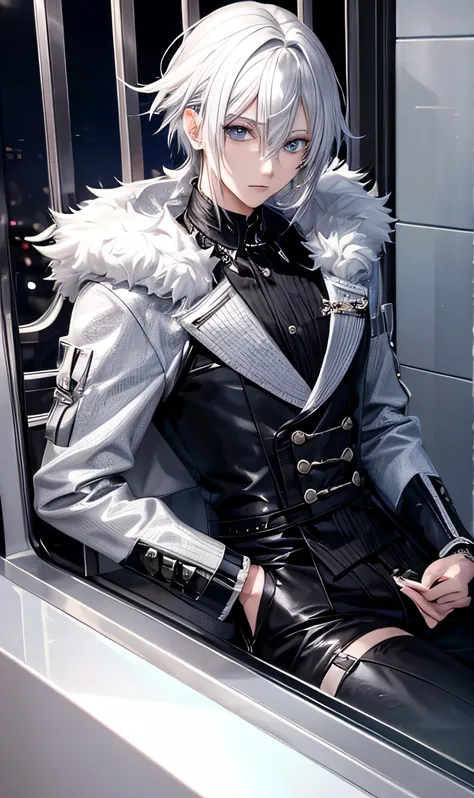 male,silver hair,Visual Kei