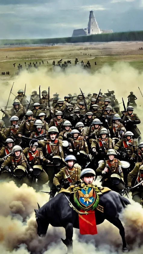 Russian army mobilized for world war 1 in 1914, all with admonition 