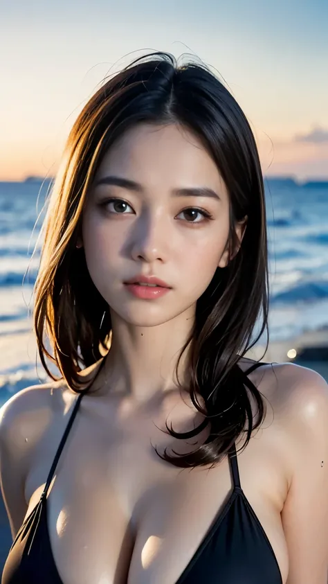 masterpiece、1 beautiful girl、 (reality: 1.4), Japanese、asian beauty、super beautiful、beautiful skin、thin、(Upper body)、(超reality的な)、(High resolution)、(8K)、(very detailed)、(detailed and beautiful eyes)、(Super detailed)、Big eyes、brown eyes、long eyelashes、detai...