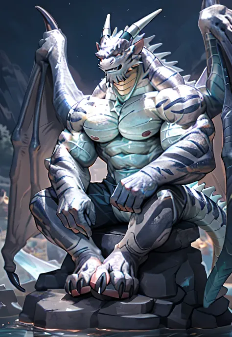 dragon,alone,paw,teeth,crawler,chest muscles, peak, teethAdult,alone,dragon tail,sit down,meditate,4K,best quality,HD,whole body,paw,naked,looking at the audience,chest muscles, pink nipples, Six-pack abs,biceps,pride,soft shadow,majestic,Detailed face,HD ...