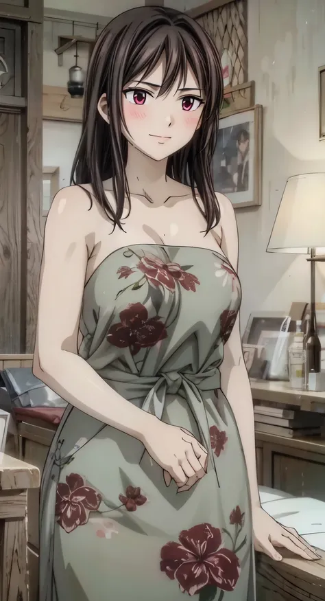 Naked,Beautiful,sexy, big breast,charm, innocent smile, blush on .
