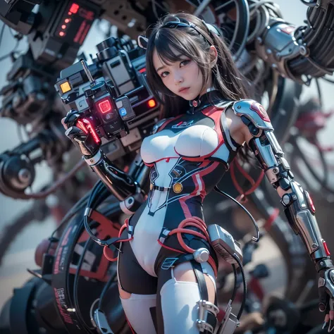 (Mechanical Girl)、（Mystical expression）、top-quality、​masterpiece、ultra high resolution、(Photorealsitic:1.4)、Raw photo、glowy skin、(((Mechanical Girl)))、（mechanical Bodysuit）、(Small LED)、((ultra realistic details)) ,globalillumination、Shadow、octan render、8K、...