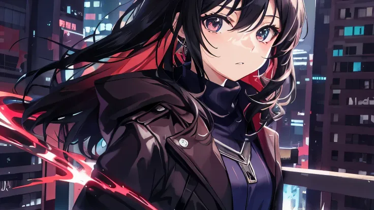 Long black hair anime girl standing in front of a city, anime style 4k, terrible anime 8k, 4k anime wallpaper, Best Anime 4K Kona-chan Wallpaper, anime wallpaper 4k, anime wallpaper 4k, anime art wallpaper 4k, anime art wallpaper 4k, anime art wallpaper 8k...