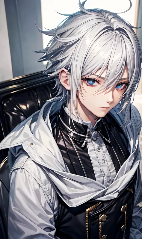 male,silver hair,Visual Kei