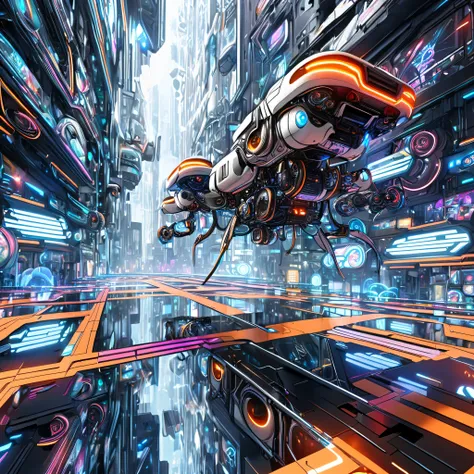 (highest quality、masterpiece、High resolution、detailed)、{(very beautiful girl:1.5),(Cyberpunk attire:1.5)}、web,Sdxl,robot、、(Virtual space:1.3),、artificial intelligence(AI)、(Japan in a new era:1.4)、(drone),VR,AR,clone,biotechnology,
(Smart)・(Flying Car:1.2),...