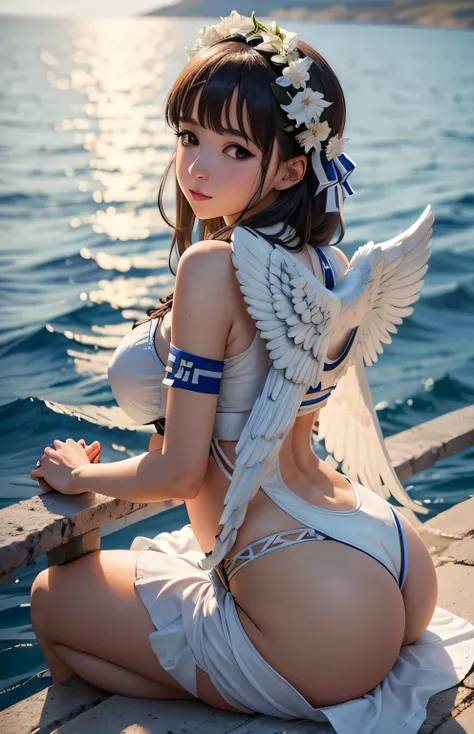 Greek warships、She has the white wings of an angel on her back