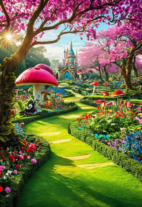 Alice in wonderland background 