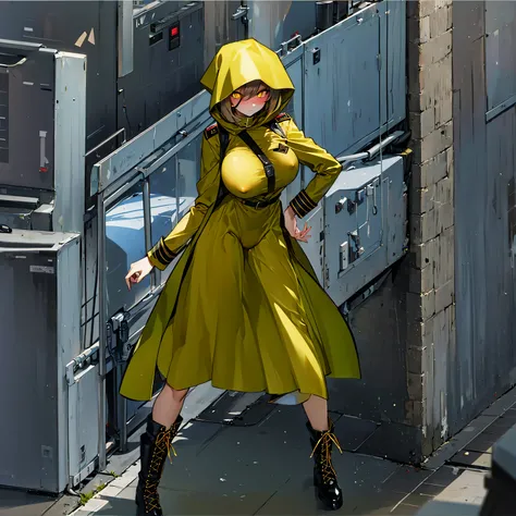 (solo cute girl standing in trench:1.3), (light brown hair:1.2) , (very long legs), (skinny long legs), (very short torso), swaying back, BREAK, (open legs:1.2), tiptoe, pigeon toed, BREAK, (bouncing unaligned large breasts:1.2), perky breasts, thin waist,...