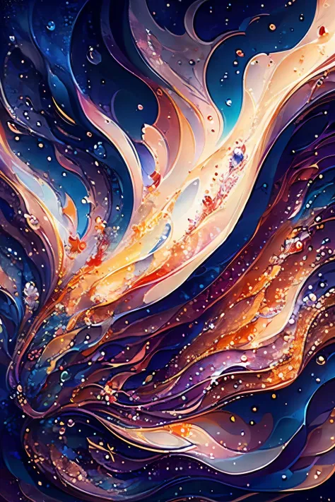 Wrathful cherry: A vibrant and conceptual abstract painting, filled with the fiery hues of red and orange, representing the wrathful aspect of a cherriedubbed with textures that evoke a sense of deep emotion and intensity. The painting is characterized by ...