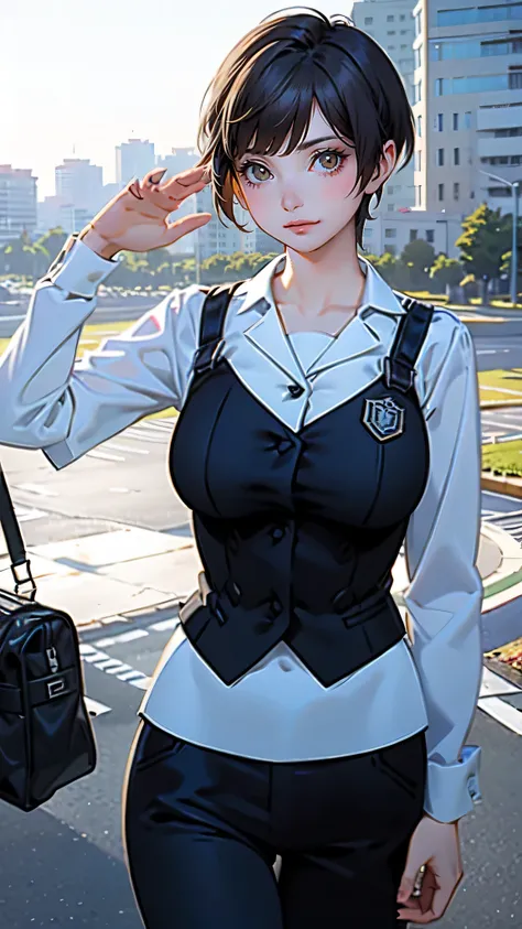 random office lady fashion,(Thin type),(large breasts),(random sexy pose),(random hairstyle),(Cinematic scene,Highest image quality,(8K), Ultra-realistic, Best Quality, High quality, High Definition, high quality texture, high detailing, Beautiful detailed...