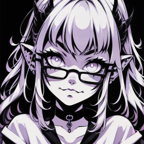 a close up of a person with glasses and a white shirt, neferpitou, gapmoe yandere, gapmoe yandere grimdark, ahegao, anime moe ar...