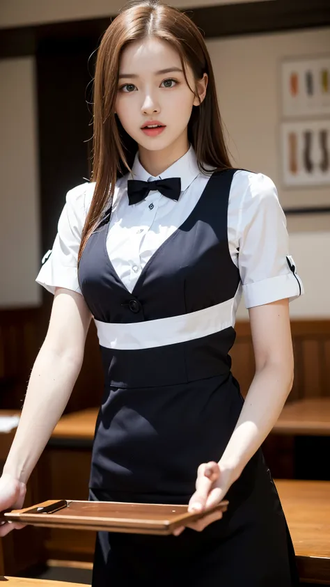 ((best quality, 8 thousand, masterpiece:1.4)), (20 year old woman), masterpiece, separated, Highres, High_quality, Large size_launch, small_face, absurdly_long_hair, german women, sag_chest, break the balance, stretching, mild_face, (a scene from a movie),...