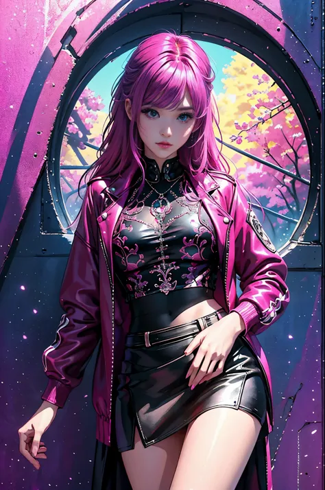 magenta tint、bright colors、((masterpiece)))、(((top quality)))、((super detailed))、(surreal)、(very detailed cg illustrations）、offi...