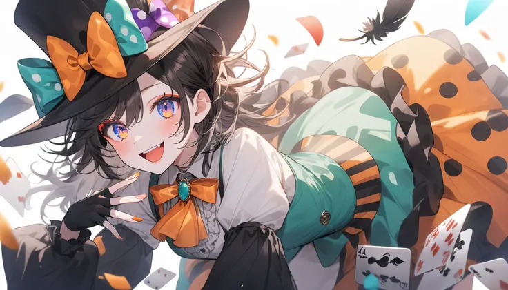 (highest quality、masterpiece、High resolution、detailed)、4K、beautiful anime、(Shining eyes、detailed beautiful face)､no text, 1girl,
BREAK
//Fashions 
Whimsical Tea Party Mad Hatter,
This costume captures the eccentricity and whimsy of the Mad Hatter character...