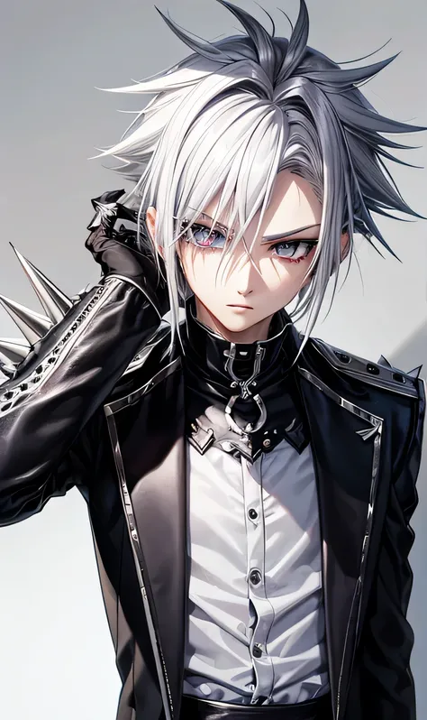 male,silver hair,Spiky Hair,Visual Kei