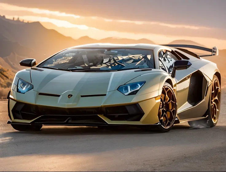 make a golden lamborghini aventador the grand canyons
, sophisticated, opulent, golden hour, highly detailed, digital painting, ...