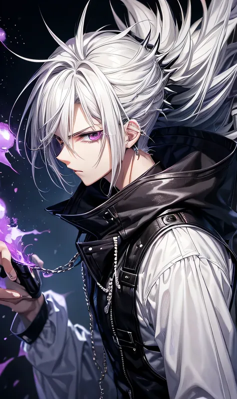 male,silver hair,Spiky Hair,Visual Kei,