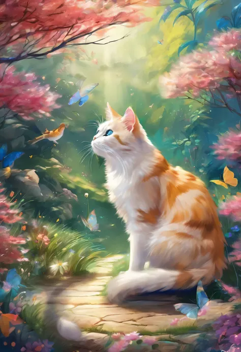 beautiful cat、Fantastic fur、Cats in a fantasy world、Feeling happy、Minsha Art