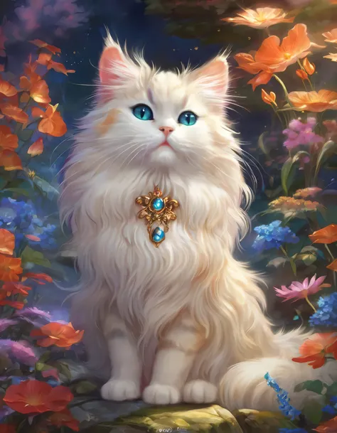 beautiful cat、Fantastic fur、Cats in a fantasy world、Feeling happy、Captivate the viewer、Minsha Art