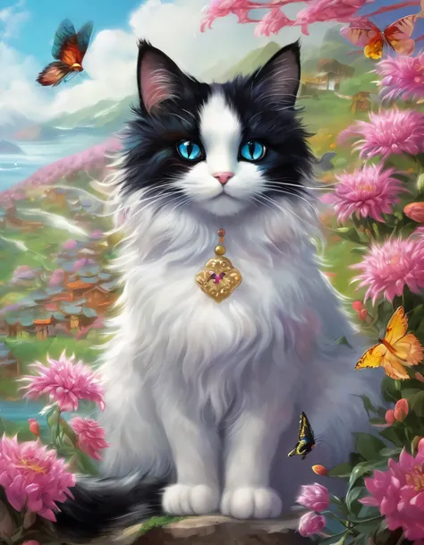 beautiful cat、Fantastic fur、Cats in a fantasy world、Feeling happy、Captivate the viewer、Minsha Art