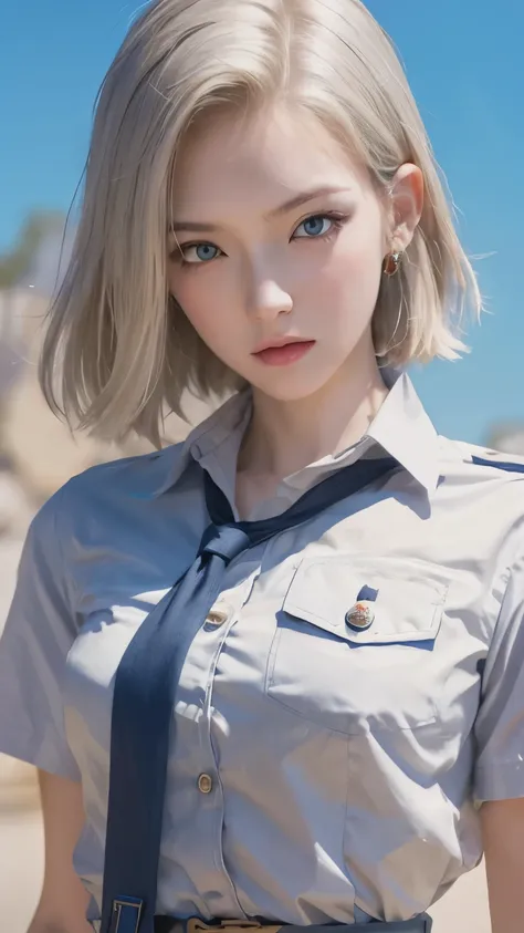 android 18,school uniform