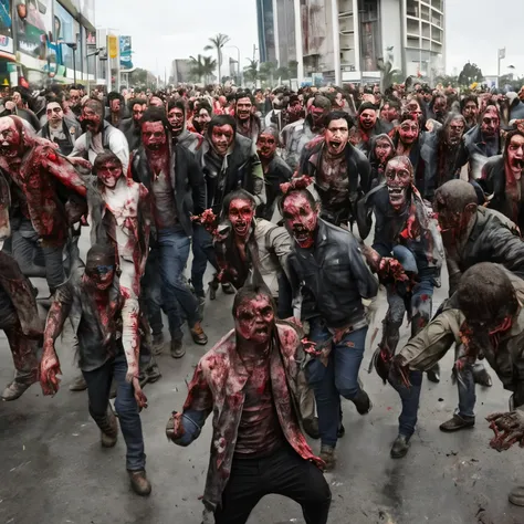 Zombies destruyendo un centro comercial 