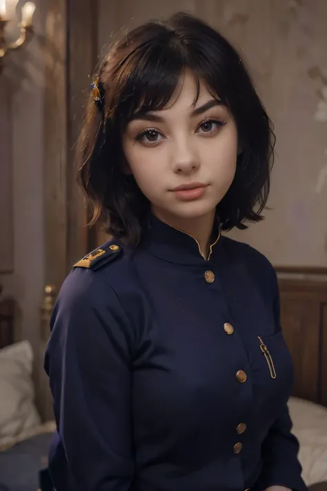 8K, Best Quality, 1girl, (Skindentation), night time, (Dark), Clear background in the room, (people), beautiful bangs, Gorgeous,, (Clothing and uniforms:1.3),soft-lighting, Attractive, Dark room, (mouth closed:1.2, Beautiful eyes, detailed eyes, detailed i...